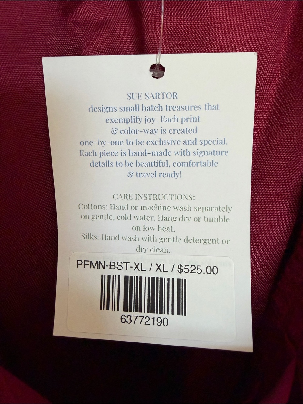 Sue Sartor Pleated Sleeveless Flounce Mini Dress in Burgundy Silk Taffeta, XL - Picture 9 of 9